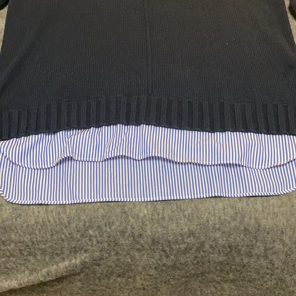 Ralph Lauren cotton sweater w buttonup shirt under - Picture 4 of 5